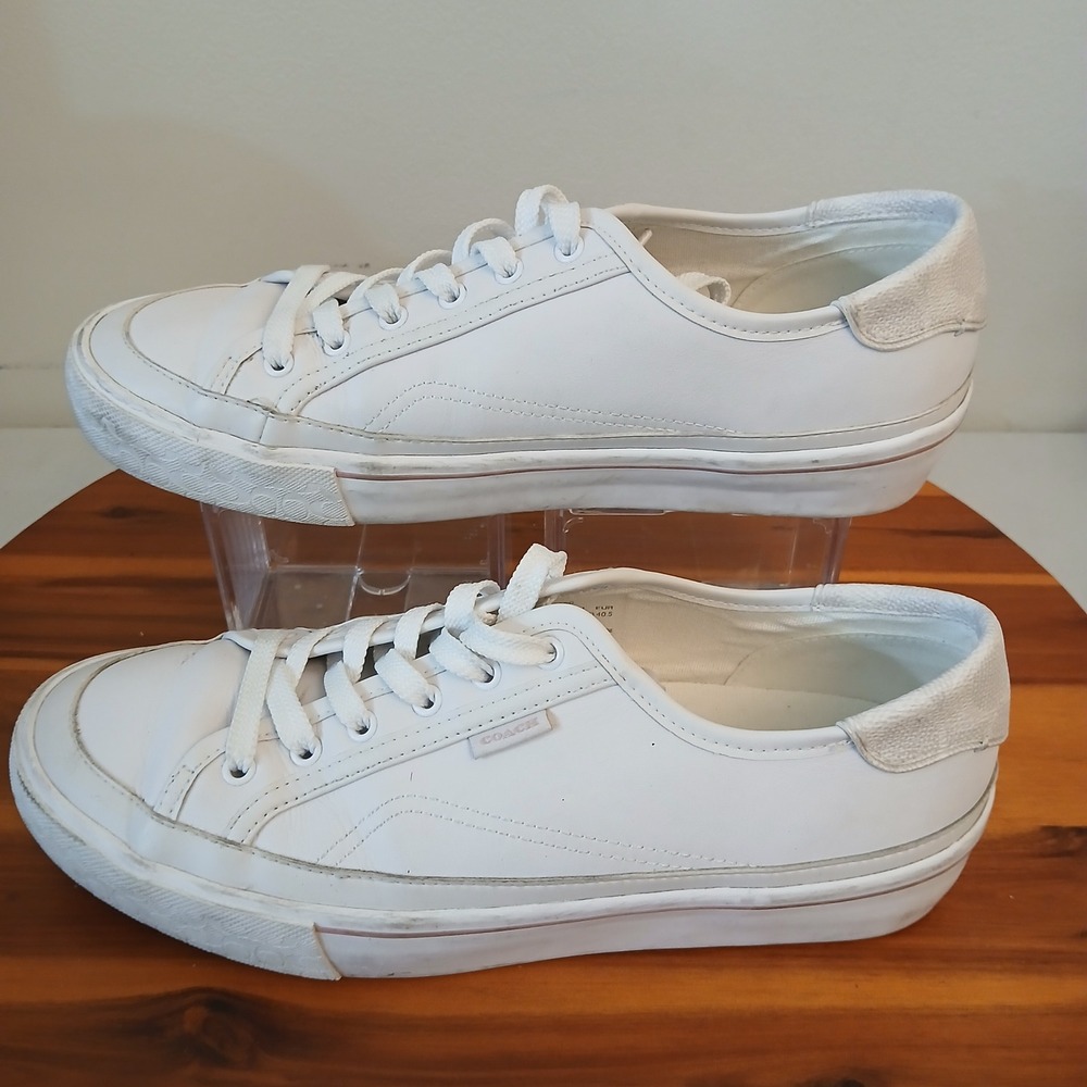 Coach Citysole Platform Womens 10B White Lace-up Shoes Sneakers C6456